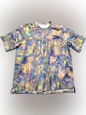 Lululemon Water Repellent Hiking Shirt Men XL Multicolor Altered Nature Pocket